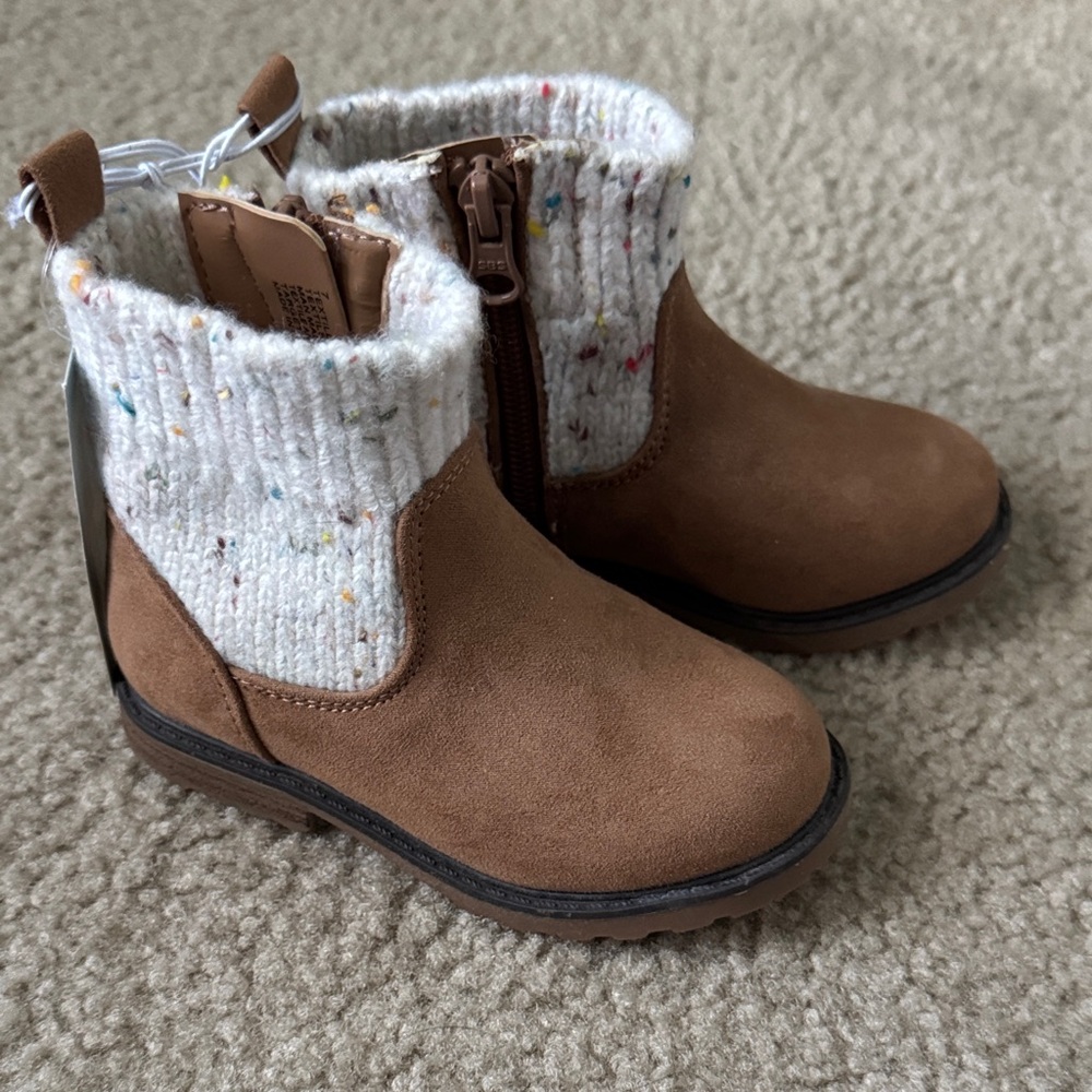 Cat & Jack Emmaline booties in Cognac